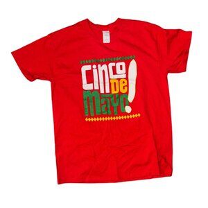 Cinco De Mayo Red T-Shirt Gildan Ultra Cotton M